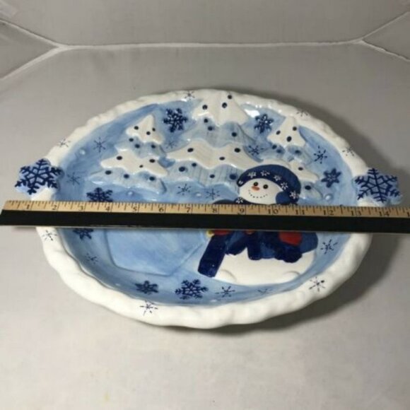 BICO China Snowman Serving Platter Tray Christmas Holiday - Picture 9 of 10